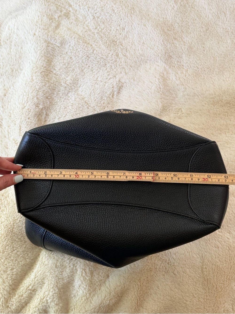 Kate Spade Black Pebbled Leather Shoulder Tote Bag Large EUC - Picture 12 of 13